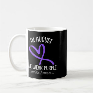 Mug Cœur en août, nous portons du violet Sensibilisati