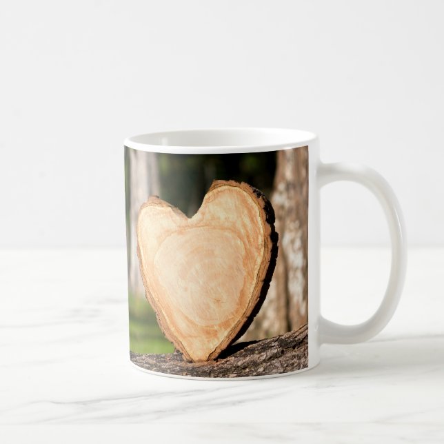 Mug coeur en bois (Droite)