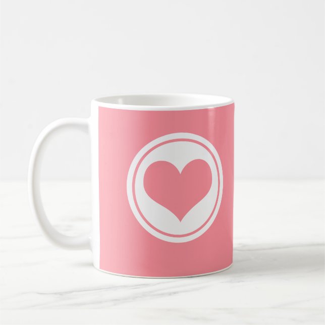 Mug Coeur Épais, Rose (Gauche)
