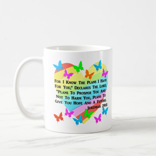 MUG COEUR ET COEUR JEREMIAH 29:11 (Gauche)