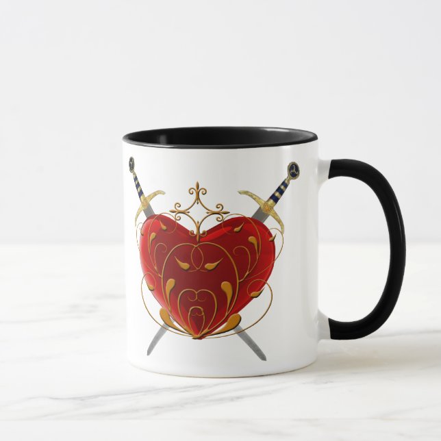 Mug Coeur Et Daggers (Droite)