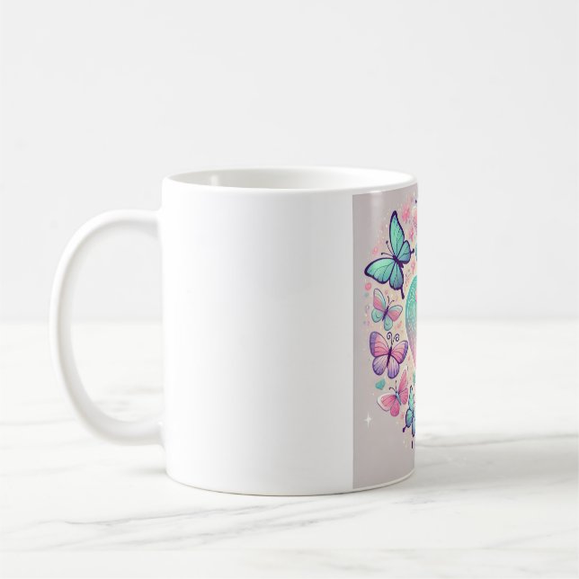 Mug "Coeur et papillon capricieux" (Gauche)