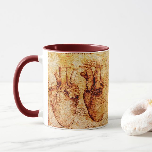 Mug Coeur et ses vaisseaux sanguins, Cardiologue Médic (Avec donut)