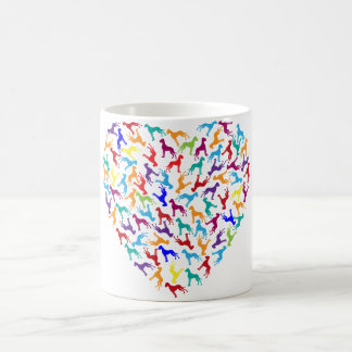 Mug Cœur fait de Dogues Allemands