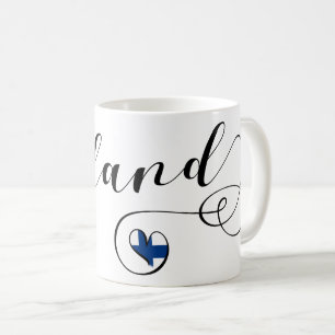 Mug Coeur Finlande Mug, Finn, Finnois