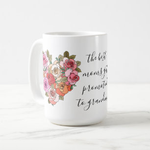 Mug Coeur floral, pour la 1ère grand-mère)