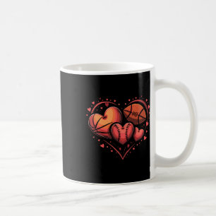 Mug Cœur Football Basket-ball Baseball Saint-Valentin