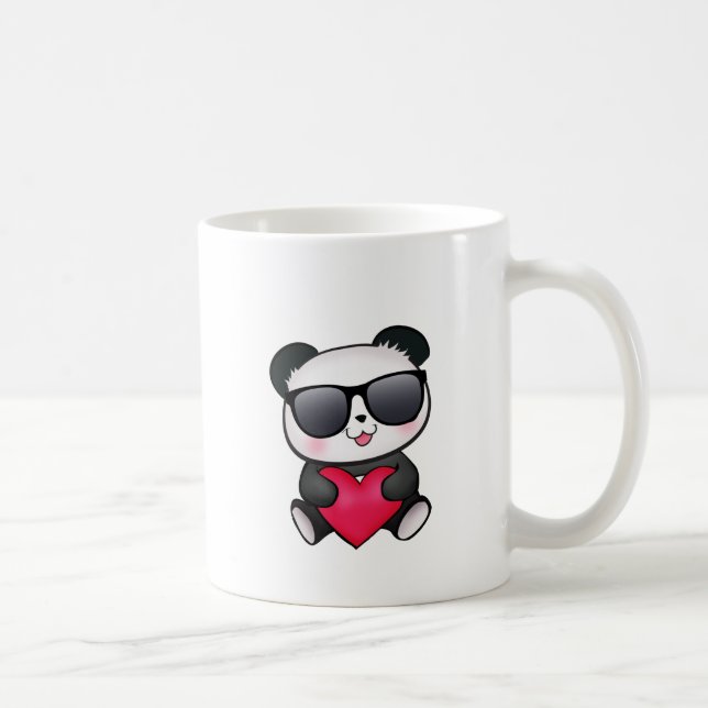 Mug Coeur frais de Saint-Valentin de lunettes de (Droite)