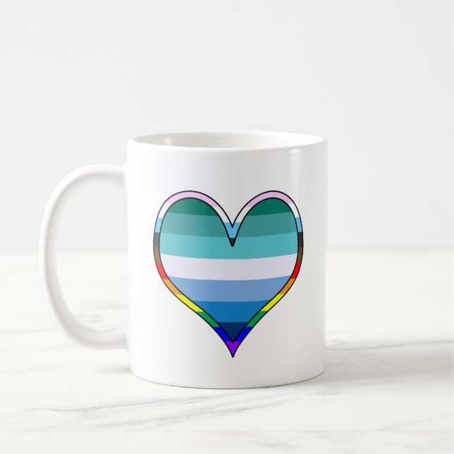 Mug Coeur gay pride (Gauche)