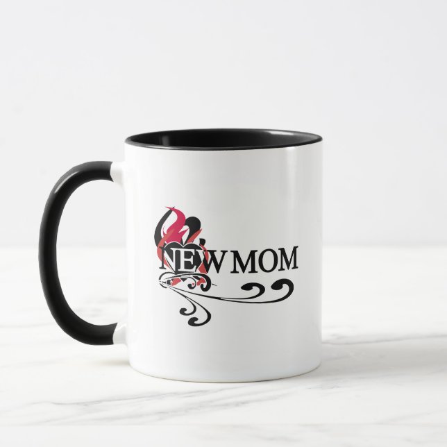 Mug Coeur gothique Nouveau maman Tshirts et cadeaux (Gauche)