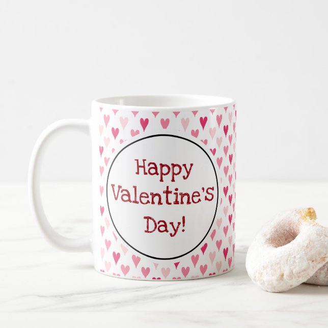 Mug Coeur Heureuse Sainte-Valentin (Avec donut)