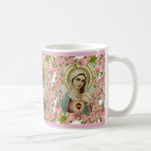 Mug Coeur impeccable des roses roses de Mary