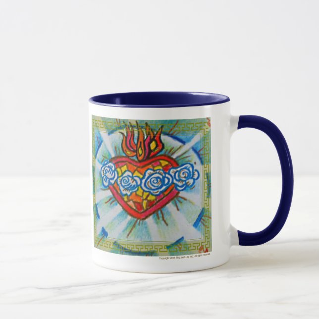 Mug Coeur impeccable sacré de Mary : Priez pour nous (Droite)
