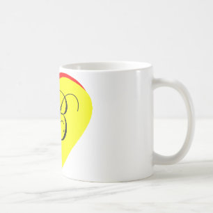 Mug Coeur jaune rouge B Faire-part de mariage Le MUSÉE
