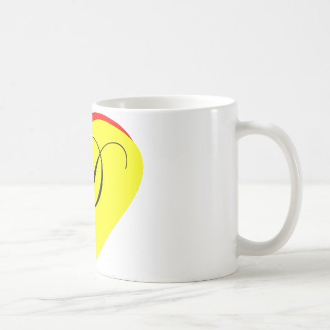 Mug Coeur Jaune Rouge D Faire-part de mariage Le MUSÉE (Droite)