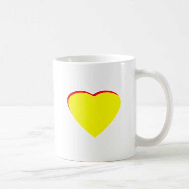 Mug Coeur Jaune Rouge Faire-part de mariage Le MUSÉE Z (Droite)