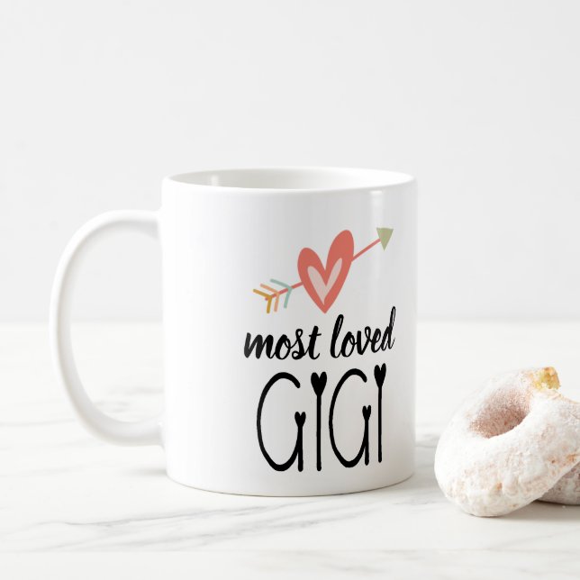 Mug Coeur le plus aimé Gigi (Avec donut)