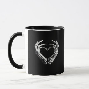 Mug Coeur main Skeleton os Éffrayantes filles Ados