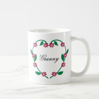 Mug Coeur-Mamie élégante de fleur