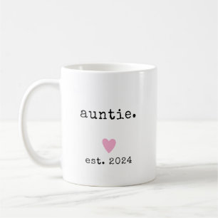 Mug Cœur minimaliste simple personnalisé année nouvell