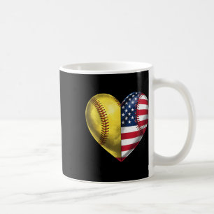 Mug Cœur mou américain Drapeau américain 4 juillet Cœu