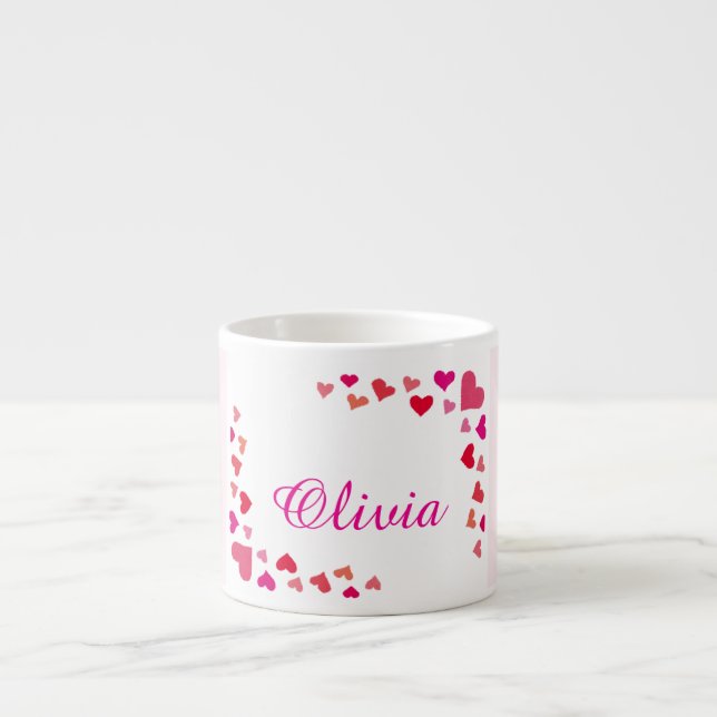 Mug Cœur Nom Personnalisé (Devant)