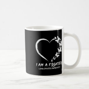 Mug Coeur papillon Je suis un combattant cancer du pou