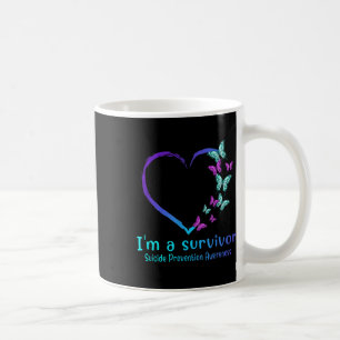 Mug Cœur Papillon Je Suis Un Survivant Prévention Du S