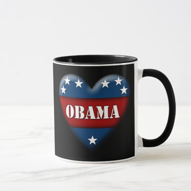 Mug coeur patriotique obama (Droite)