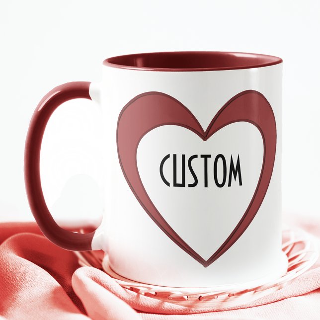 Mug Coeur personnalisé (Créateur téléchargé)