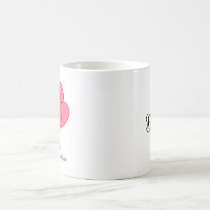 Mug Cœur personnalisé "Si Mignon" - Nom personnalisé a