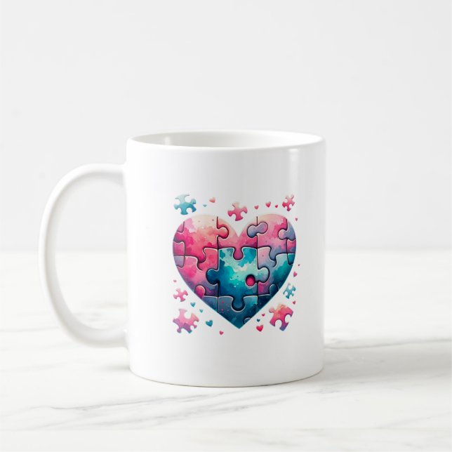 Mug Cœur Puzzle (Gauche)