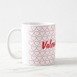 Mug Coeur romantique Conception de la Saint-Valentin