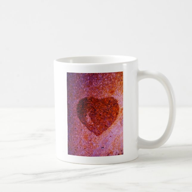 Mug coeur rose corail (Droite)
