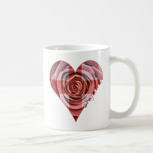 Mug Coeur rose de l'Angleterre (Droite)