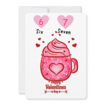 Mug Cœur Rose Mignon Carte de Vœux de la Saint-Val