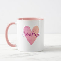 Coeur rose mignon personnalisé