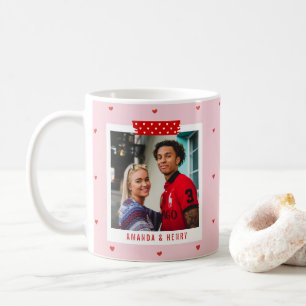 Mug Cœur Rose Rouge 2 Photo Joyeuse Saint-Valentin Cad