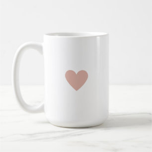 Mug Coeur rose vif moderne minimaliste simple personna