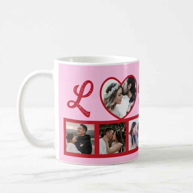 Mug Coeur rouge amour cadeau de la Saint Valentin pers (Gauche)