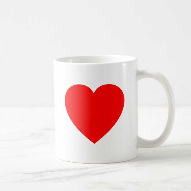 Mug Coeur rouge clair (Droite)