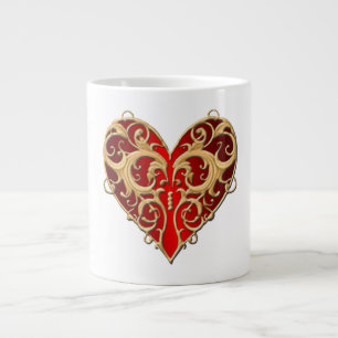 Mug Coeur Rouge Filigree