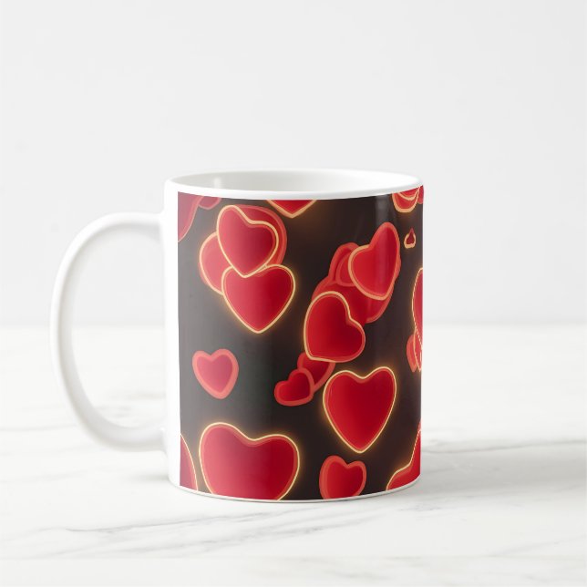 Mug "Coeur rouge intemporel : un symbole de l'amour" (Gauche)