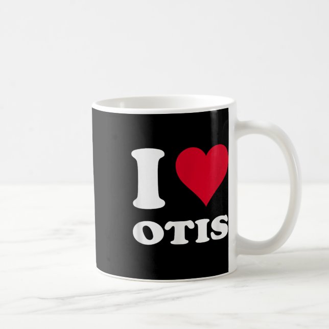 Mug Coeur rouge J'aime Otis (Droite)