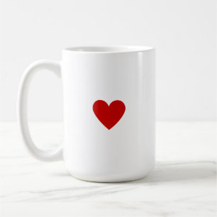 Mug Coeur rouge moderne minimaliste Simple Chic Person