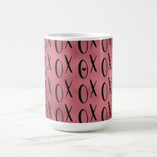 Mug Coeur rouge noir XOXO