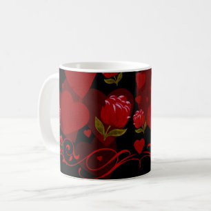 Mug Coeur rouge, roses rouges pour la Saint Valentin
