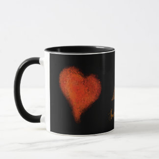 Mug Coeur rouge rustique
