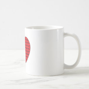 Mug Coeur rouge tressé