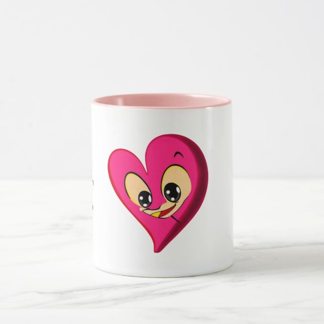 Mug coeur rouge valentine (Centre)